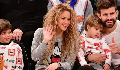 Shakira compartiendo con Gerard Piqué y sus hijos.