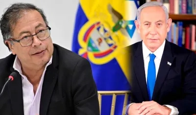 El presidente de Colombia, Gustavo Petro, y el Primer Ministro de Israel, Benjamín Netanyahu