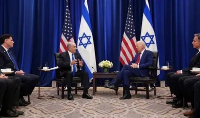 El Presidente de EE.UU. Joe Biden y el primer ministro israelí Benjamin Netanyahu en una foto de archivo. 