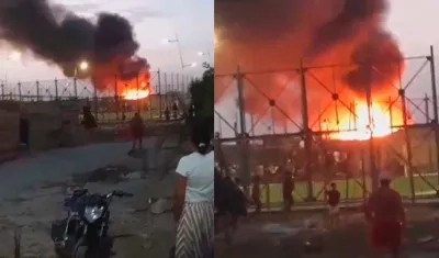 Voraz incendio en vivienda de Sabanagrande. 