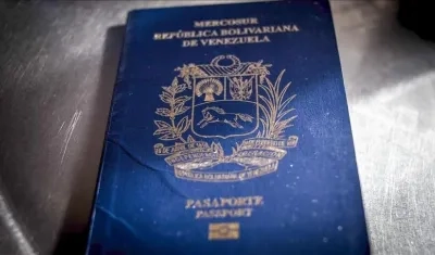 Pasaporte venezolano.