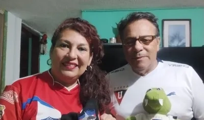 La barranquillera Estela Ochoa y su esposo ecuatoriano Ángel Silva. 