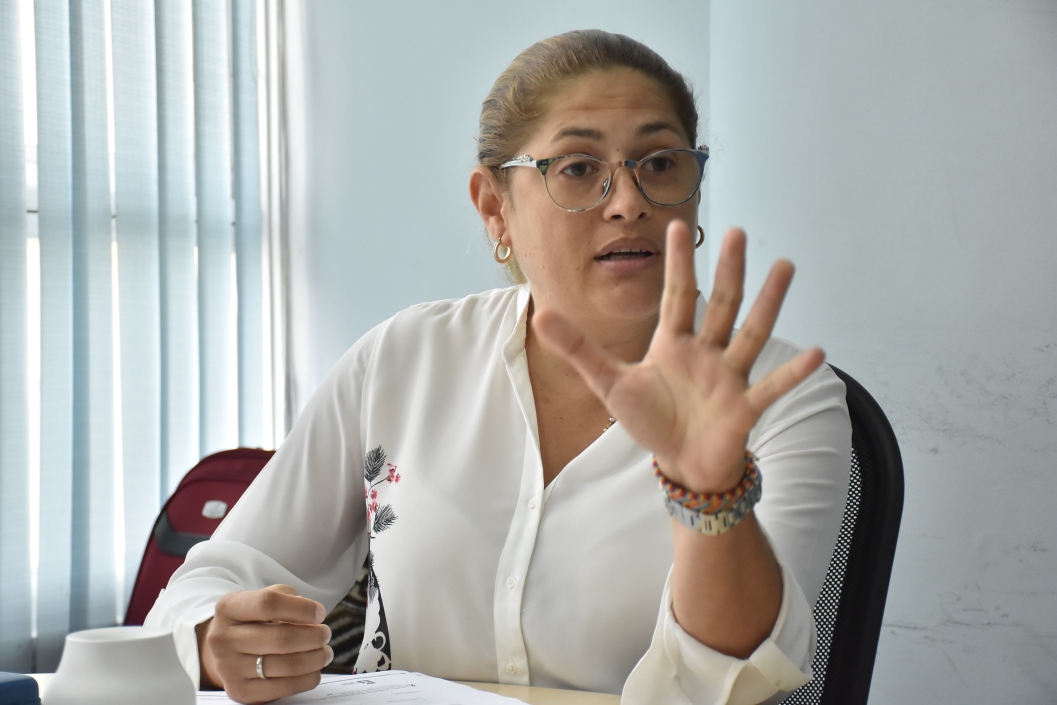 La secretaria de Salud, Alma Solano.