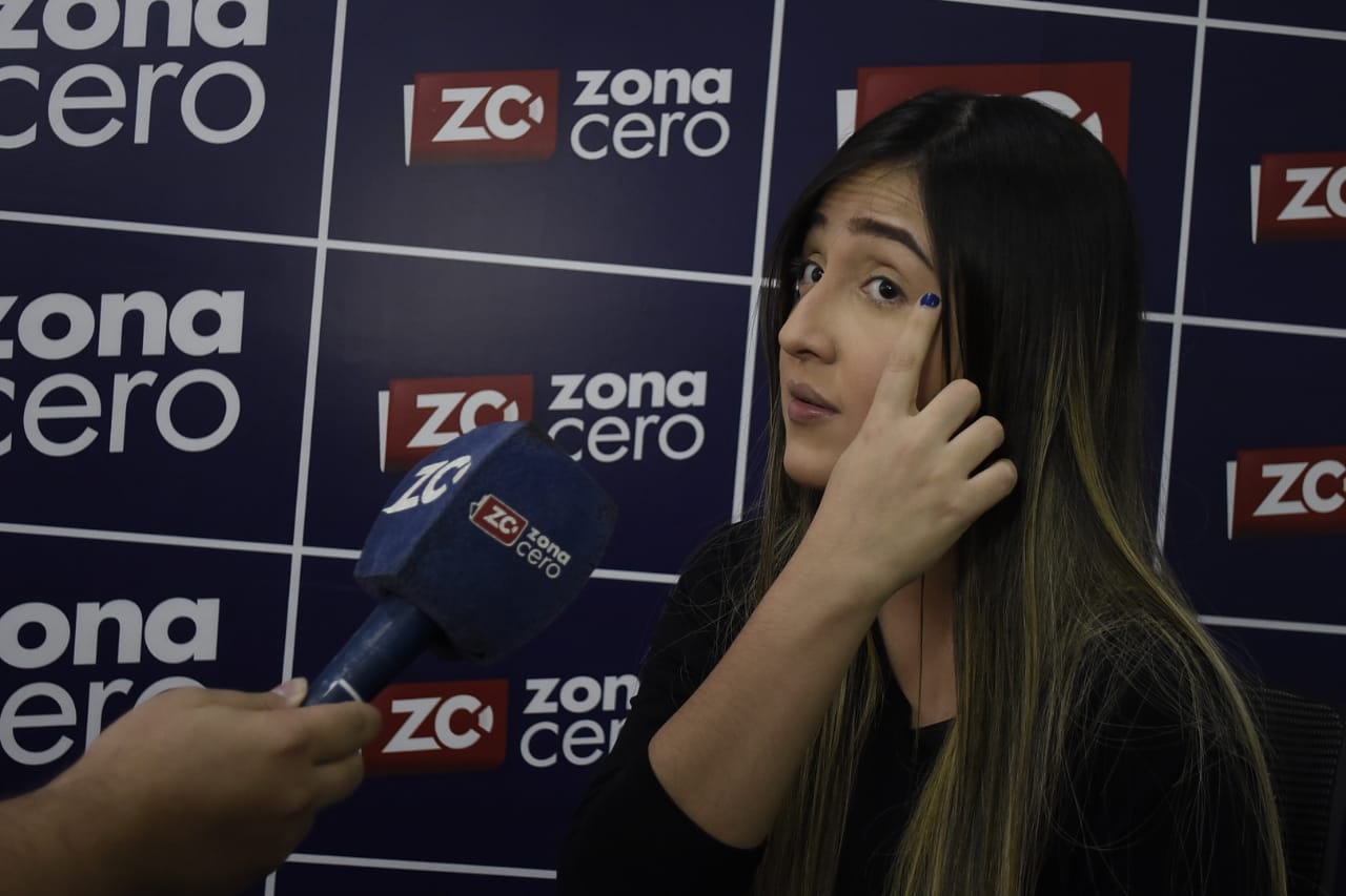 Daniella Ahumada Comas durante su entrevista a Zona Cero. 