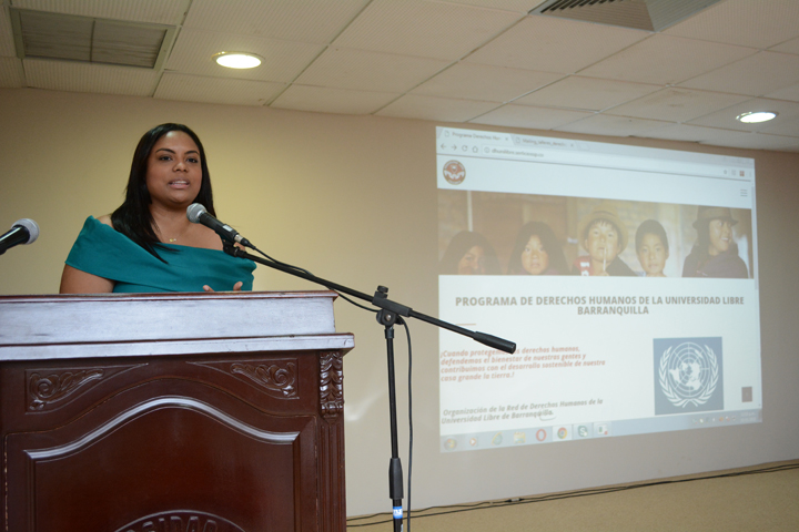 Lauren Pimienta Quintero, Coordinadora de la Oficina de Relaciones Interinstitucionales ORI, dando clausura al evento.