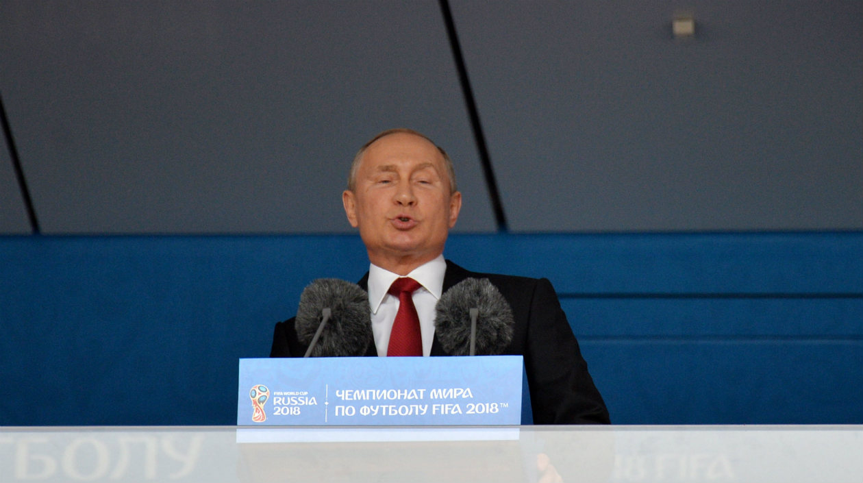 El presidente de Rusia Vladimir Putin declaró inaugurado el Mundial.
