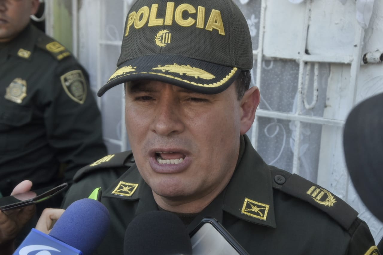 coronel Engelbert Grijalba, subcomandante de la Policía Metropolitana de Barranquilla.