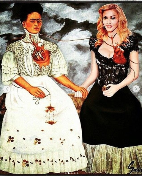 Obra alterada de Frida Kahlo.