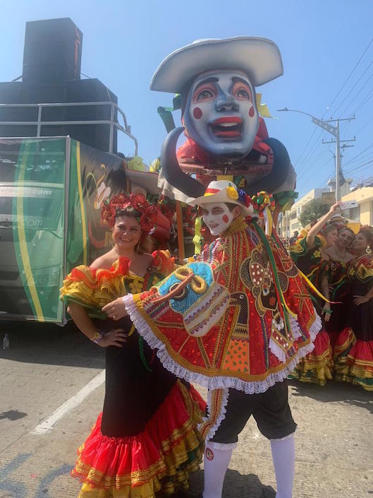 Participando en el Carnaval de Barranquilla 2019.