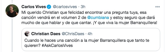 Los trinos del empresario Christian Daes y la respuesta del cantante Carlos Vives.
