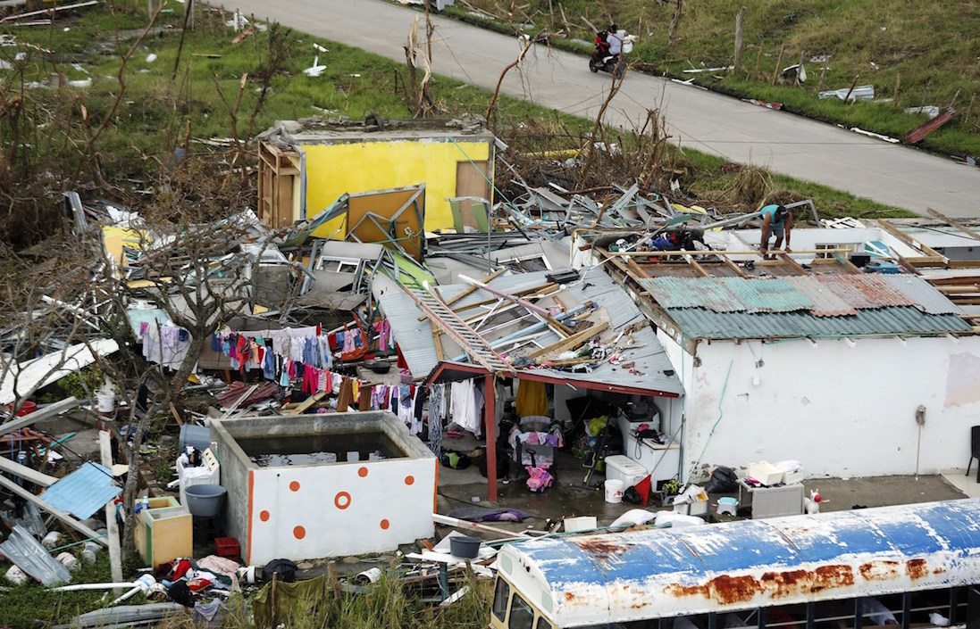 Destrucción causada por el paso del huracán Iota.