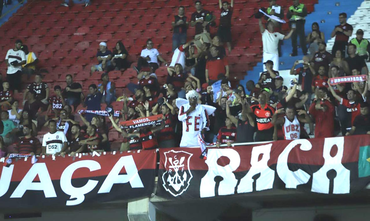 Aficionados del Flamengo en el Metropolitano.