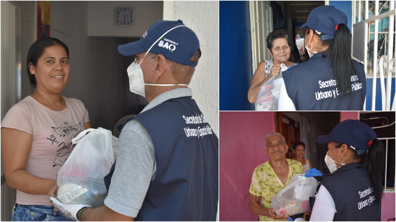 La Secretaría de Control Urbano y Espacio Público entregó 2.452 auxilios alimentarios a vendedores estacionarios, semiestacionarios y ambulantes.
