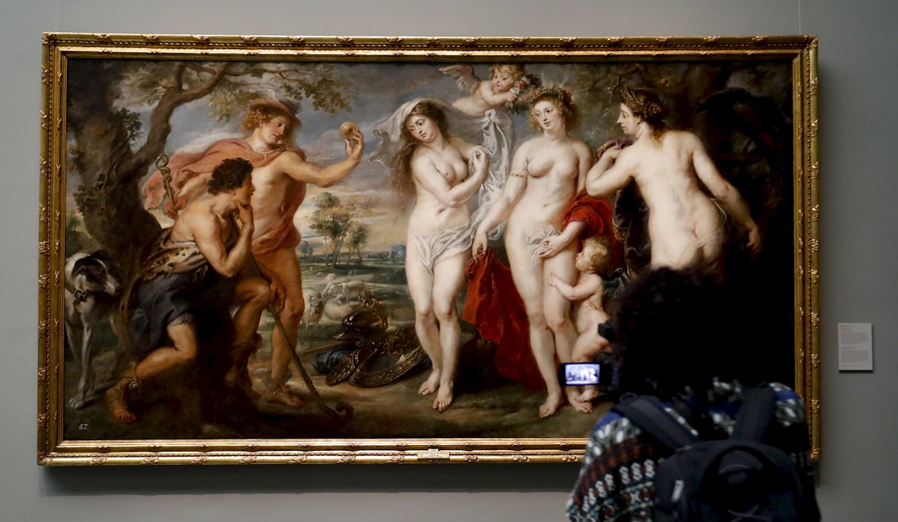"El juicio de Paris", obra de Rubens, expuesto en la muestra "Reencuentro".