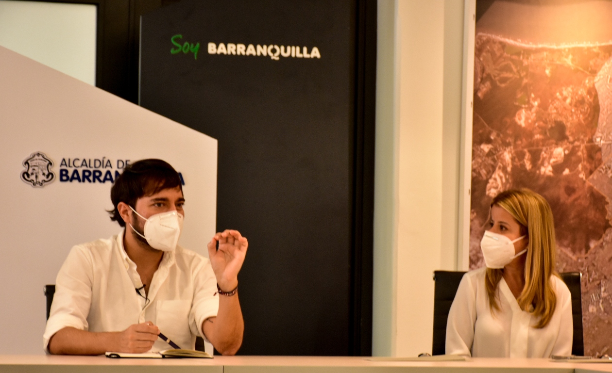 El Alcalde de Barranquilla, Jaime Pumarejo Heins, y la Gobernadora del Atlántico, Elsa Noguera.