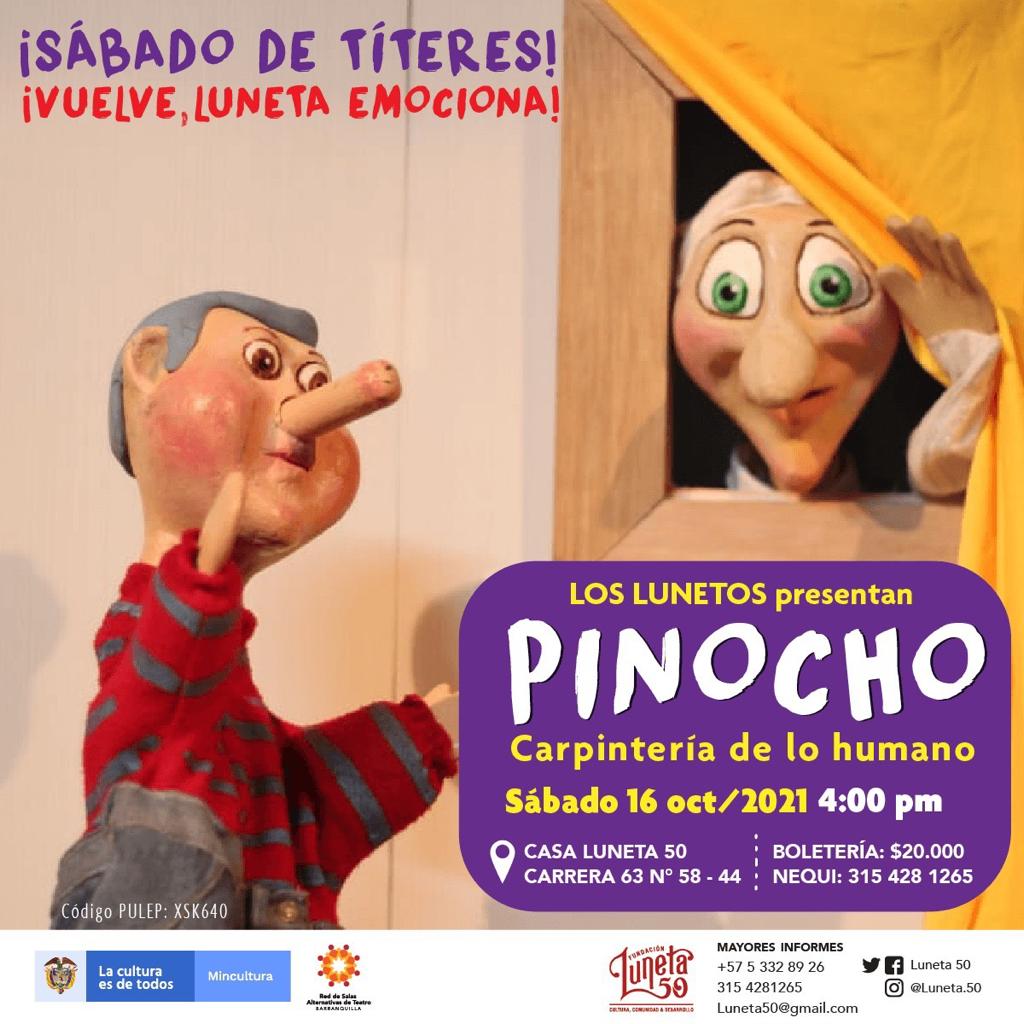 Promoción de la obra de Pinocho en Luneta 50.