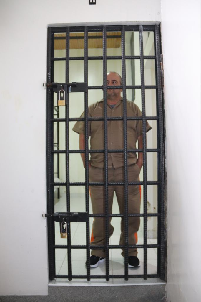 Alias 'Otoniel', en su sitio de reclusión mientras espera el proceso judicial que podría .terminar en noviembre con su extradición