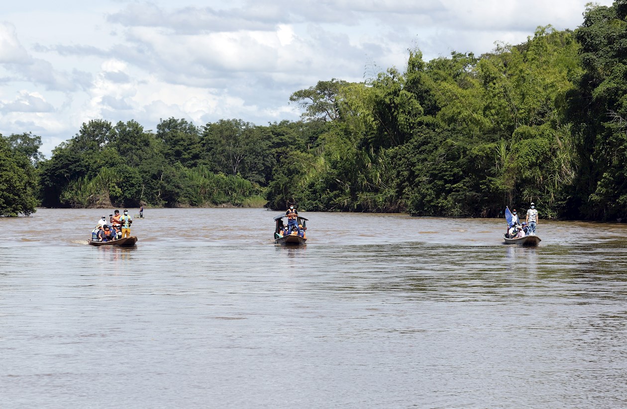 Pesquera, un caserío del este de Colombia a orillas del río Arauca.