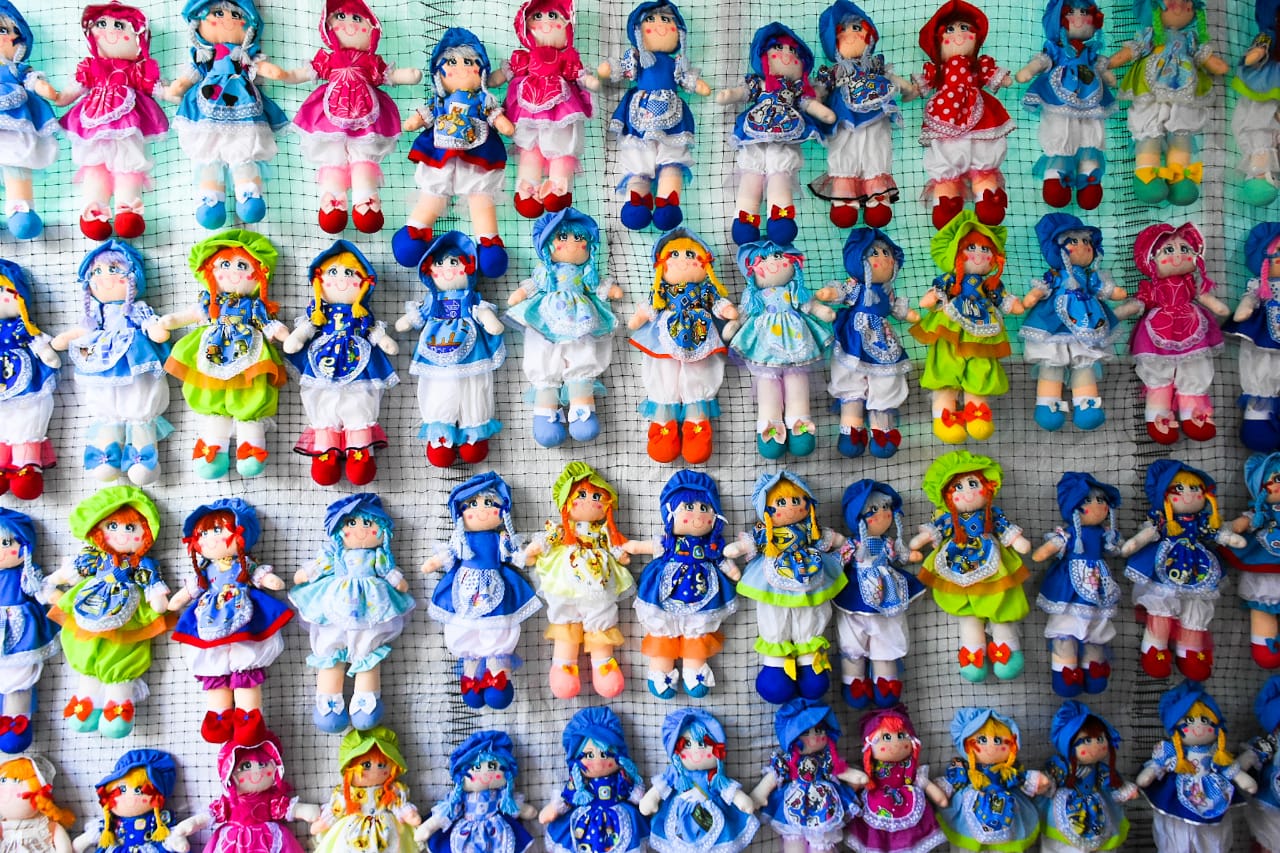 Las muñecas que fabrica Maribel López.