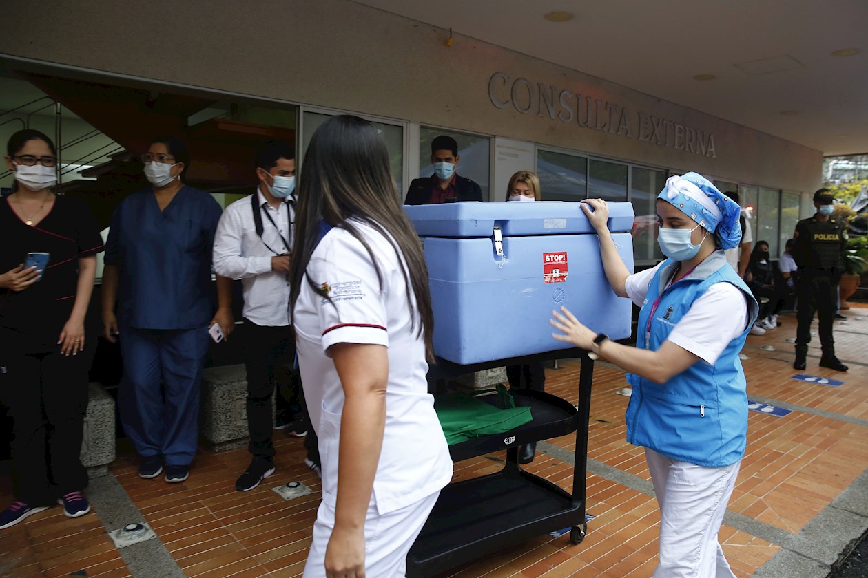Vacunación en Medellín.