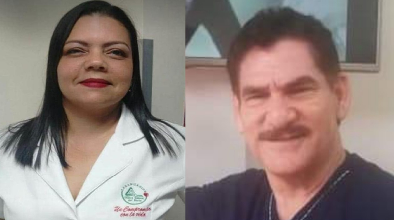 Belkys Elena Garcia Parra, auxiliar de eEnfermería, y Óscar Romer de las Salas, médico otorrinolaringólogo.