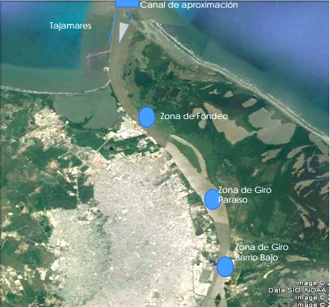 Zonas que serían atendidas en el puerto de Barranquilla.