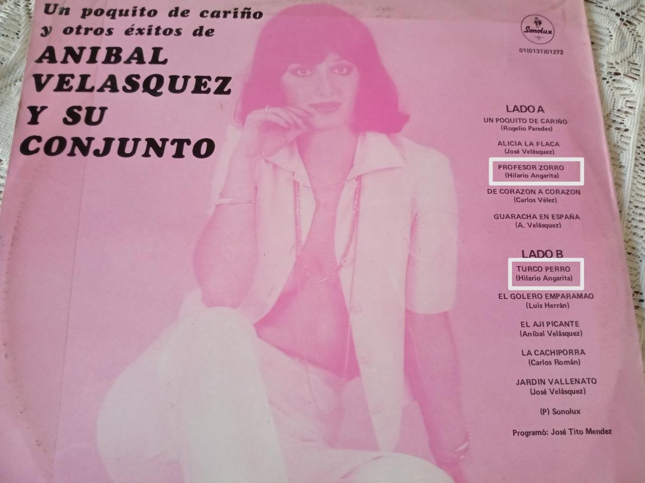 Carátula de uno de los discos de Aníbal Velásquez en los que aparece el ‘Turco perro’.