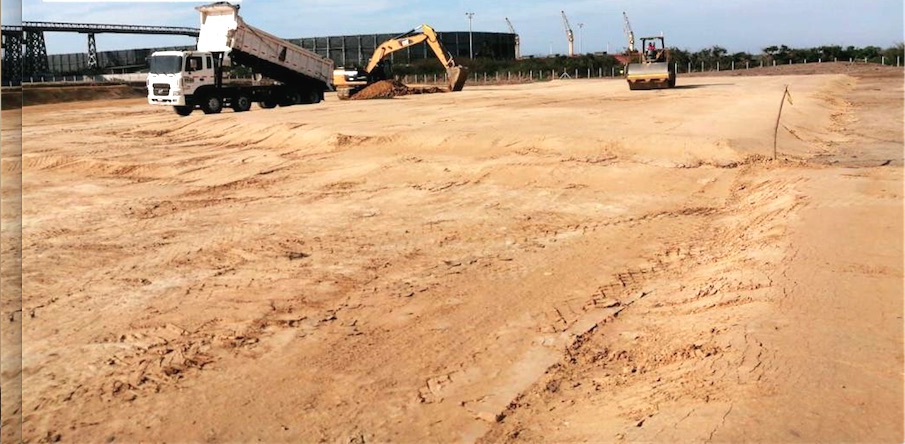 Adecuación del terreno para la construcción de la nueva subestación.