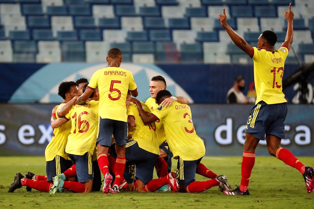 Festejo colombiano en la Copa América.