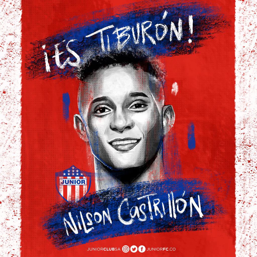 Así fue anunciado Nilson Castrillón por Junior. 
