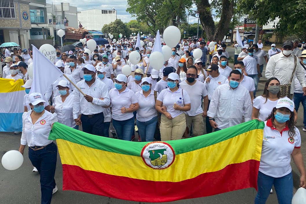 Marcha para rechazar la violencia en Saravena, Arauca. 