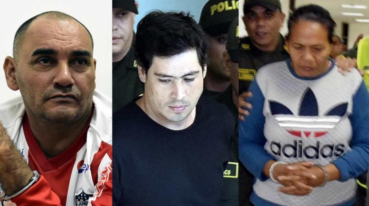  Nilson Mier, Cristian Camilo Bellón, Dalila Duarte, los tres acusados. 