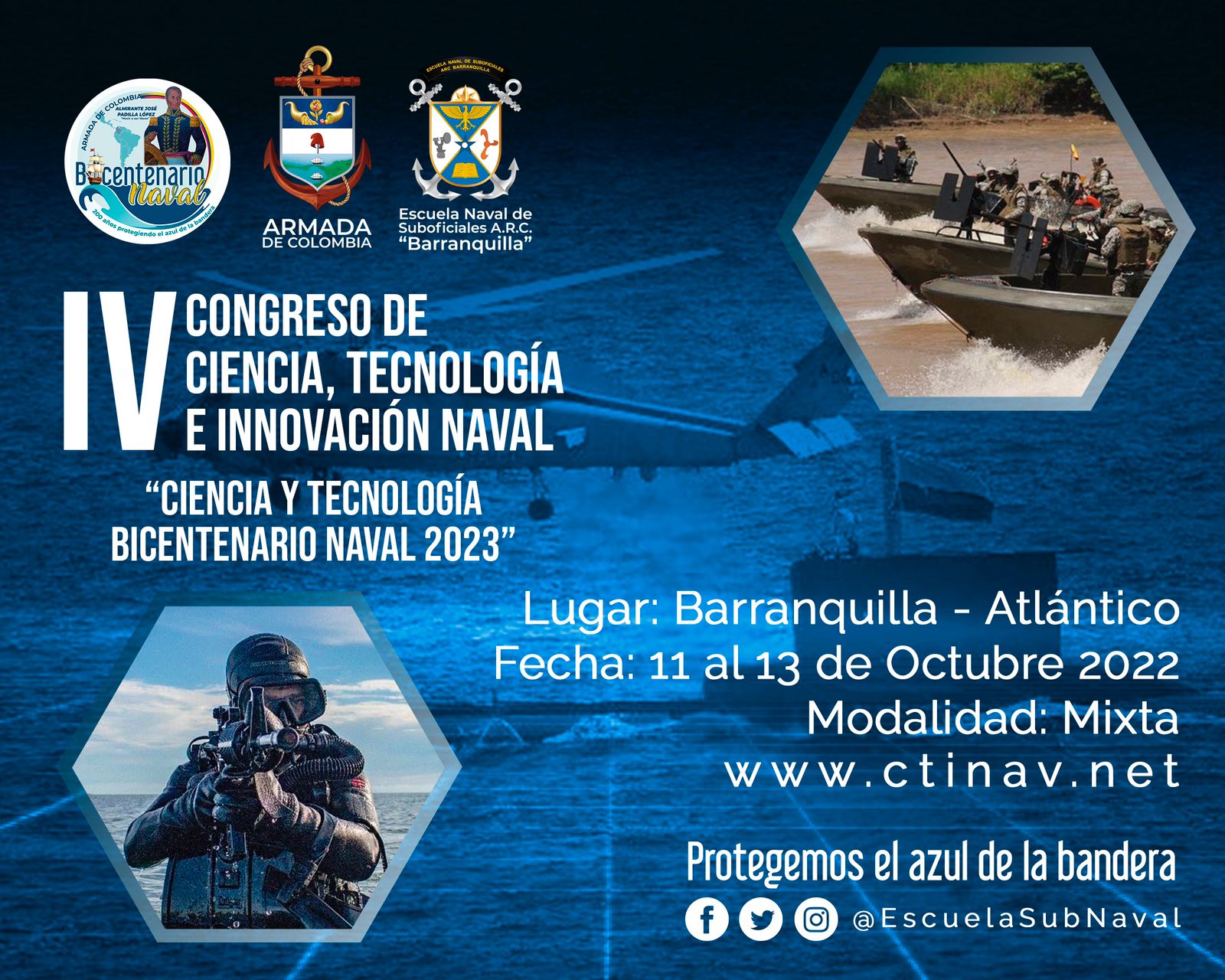 Afiche del VI Congreso de Ciencia, Tecnología e Innovación Naval.
