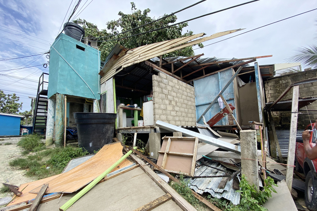 Una casa destruida tras el paso del huracán 'Julia'.