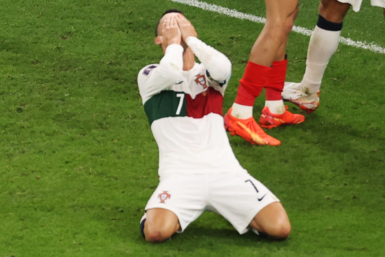Cristiano Ronaldo, entre lágrimas.