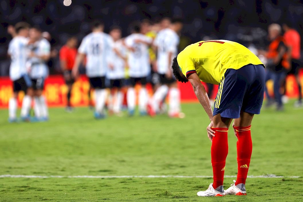 La decepción colombiana ante la derrota.