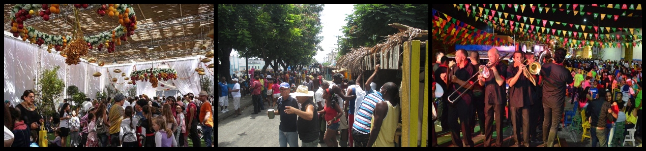 Enramada Fiestas de la Sukot, palacios de calle trocha: Santiago de Cuba y verbena en Barranquilla