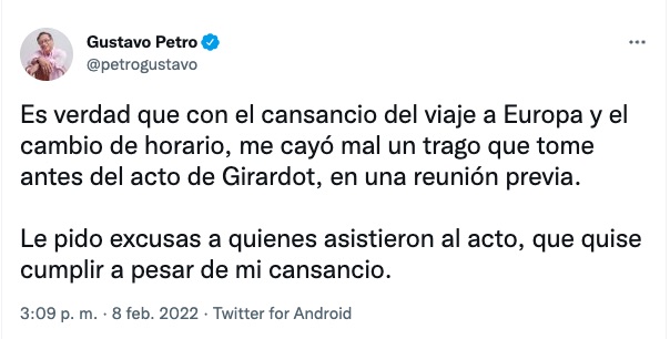 El trino de Gustavo Petro.