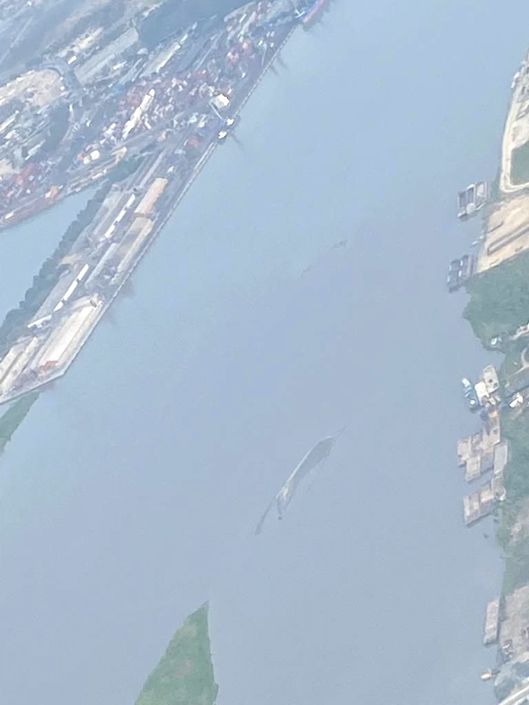 Vista aérea de la 'Isla Pechuga'.