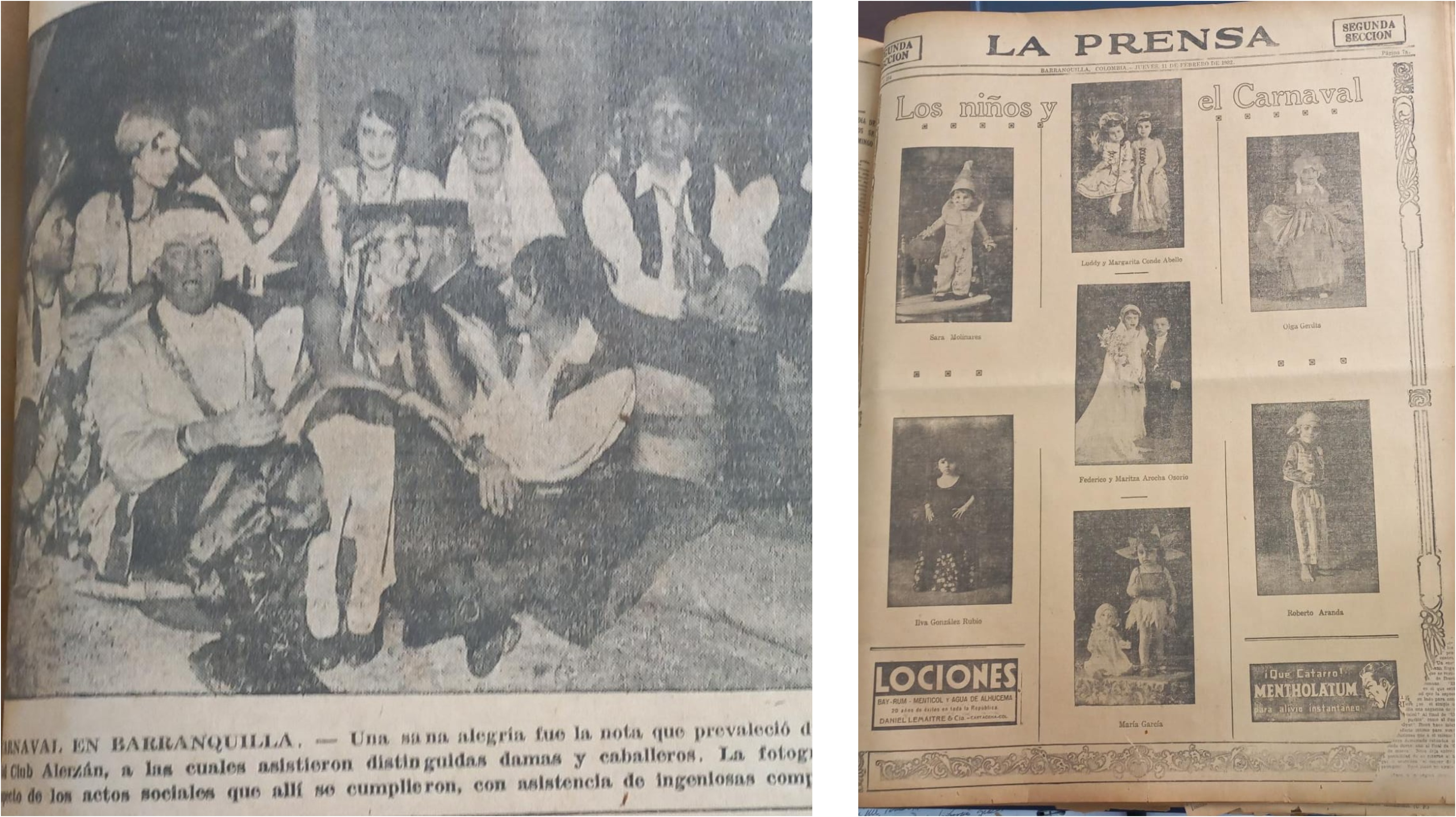 Carnavales en el Club Alemán 1932 y Carnaval Infantil 1932.