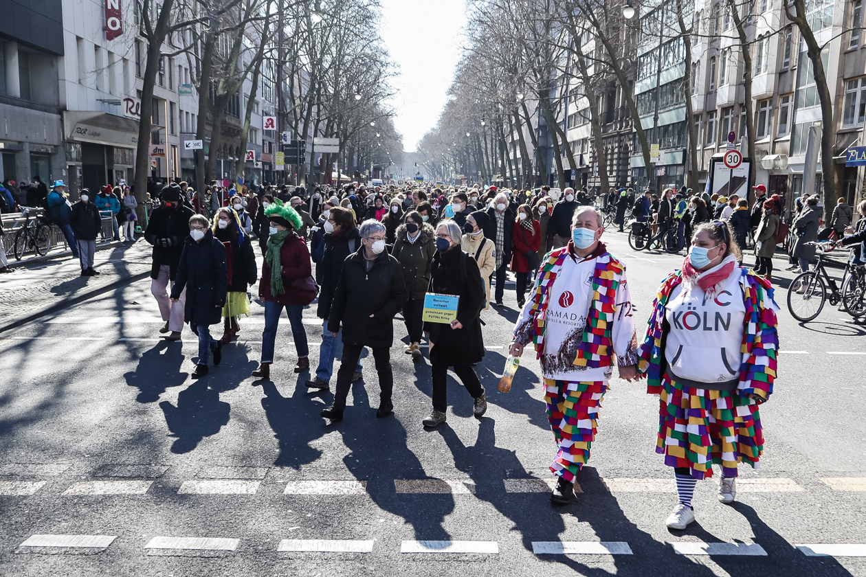 Manifestación en el Carnaval de Colonia.