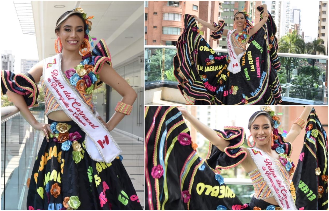 La entusiasta reina del Carnaval de Barranquilla en Canadá, Paula Bernal.