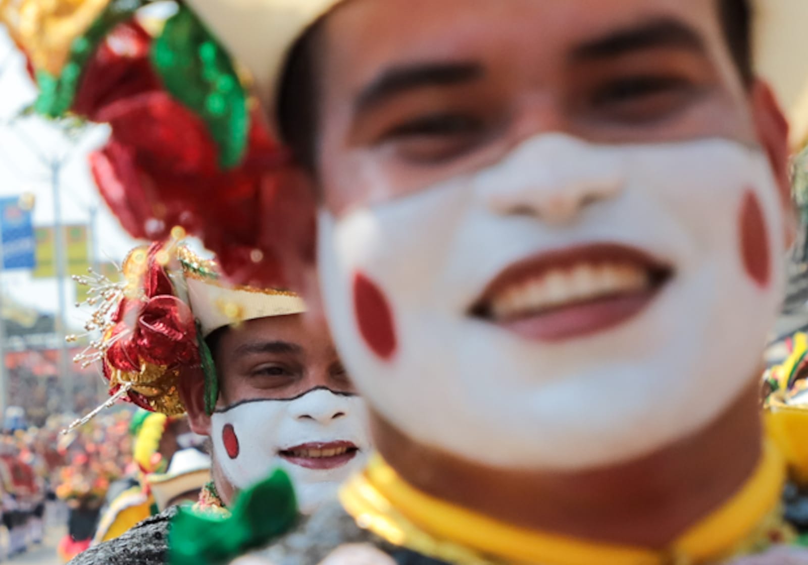 Las caras alegres en el regreso al Carnaval. 