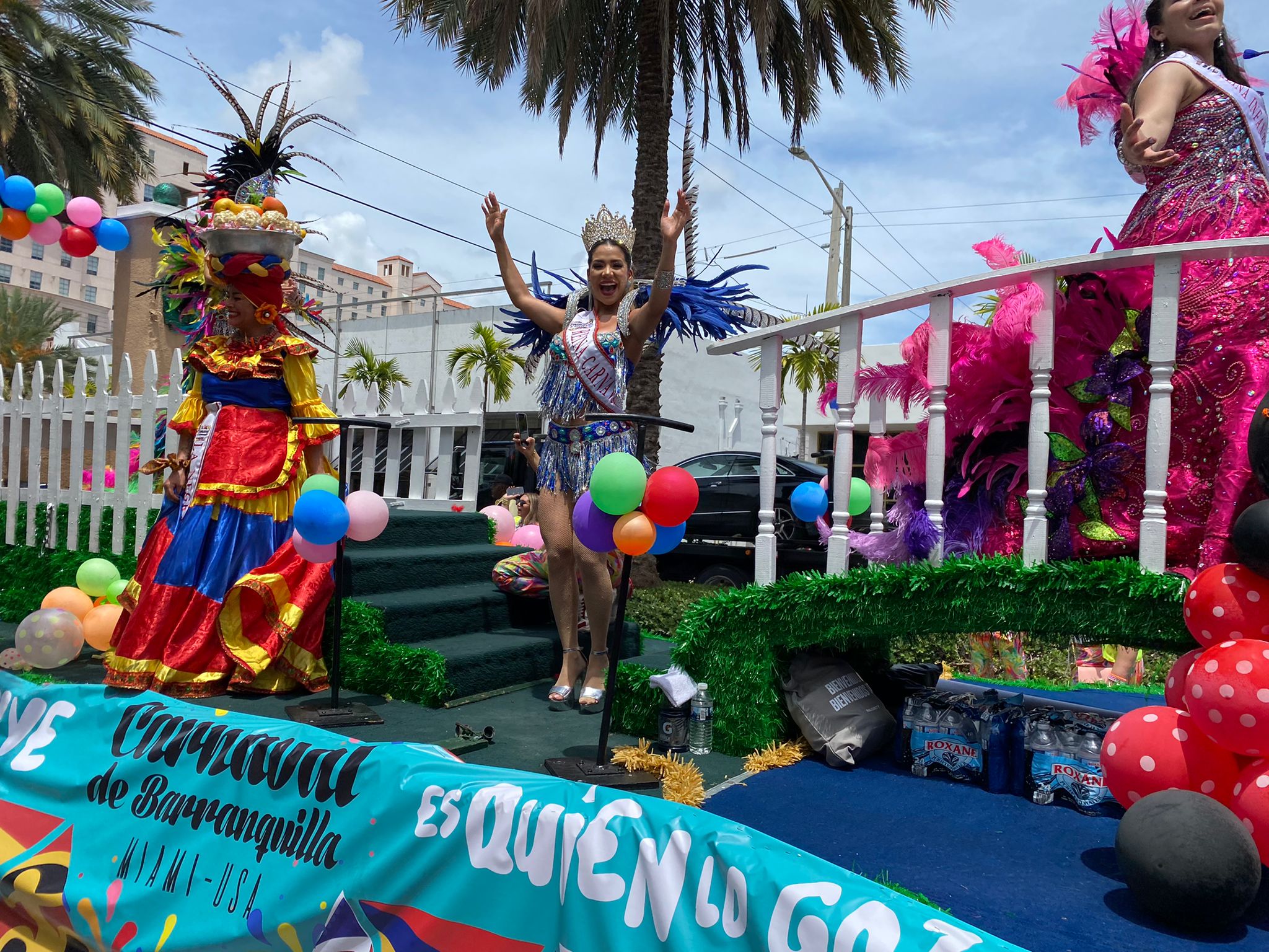 La artista 'Nativa', reina del Carnaval de Barranquilla en Miami 2022. 
