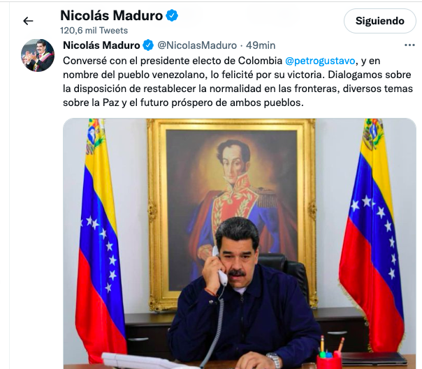 El trino del presidente Maduro