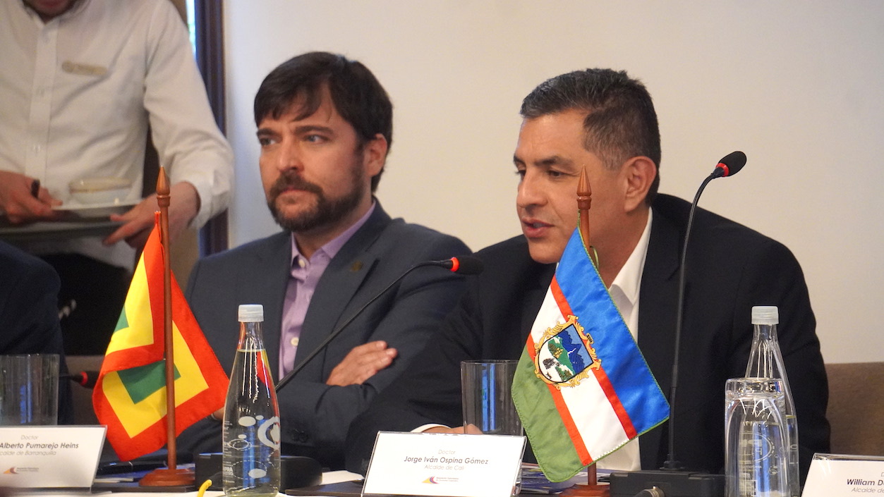 Los Alcaldes de Barranquilla, Jaime Pumarejo, y de Cali, Jorge iván Ospina.