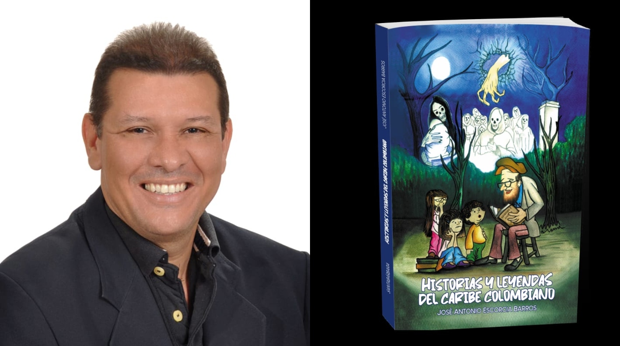 José Escorcia Barrios y su libro ‘Historias y leyendas del Caribe colombiano’.