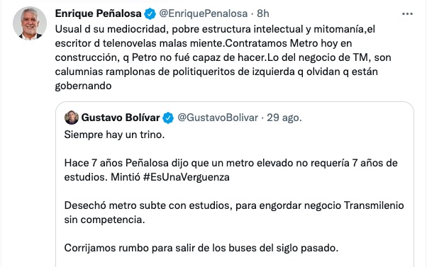 La respuesta de Enrique Peñalosa.