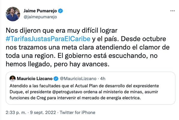 Trino del alcalde de Barranquilla Jaime Pumarejo