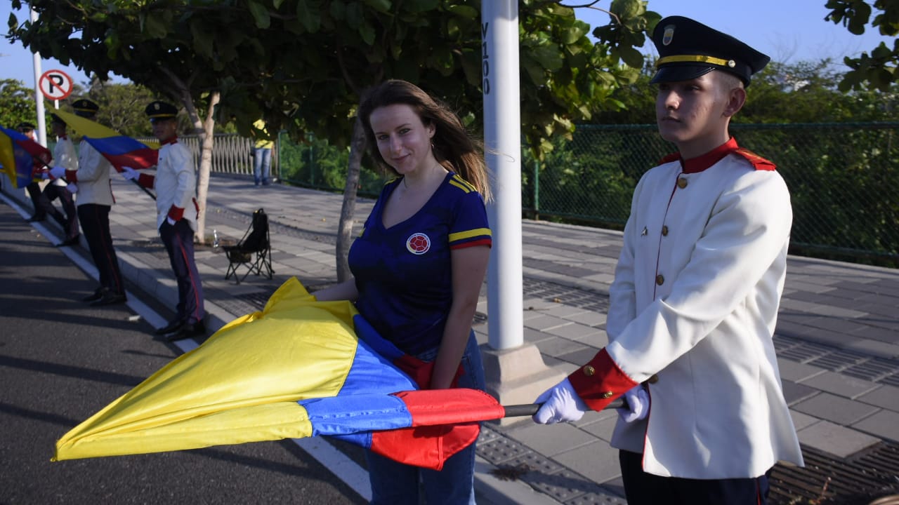 Desfile militar en el Gran Malecón.